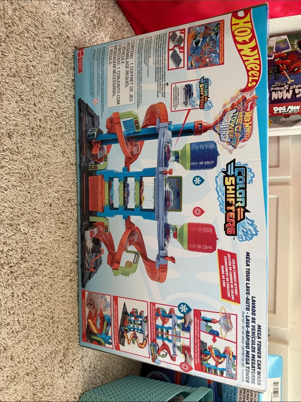 Hot Wheels Mega Tower Car Wash Playset - Blue & Orange